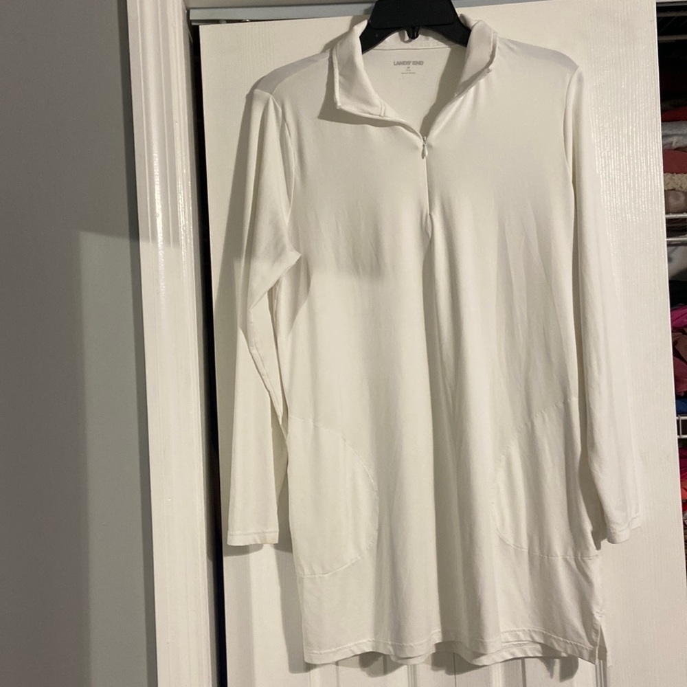 Women's Quarter Zip Long Sleeve Tunic Rash Guard Cover-up UPF 50 Sun Protection